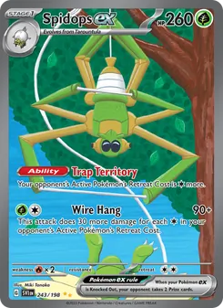 Spidops ex, card 243 from Scarlet & Violet