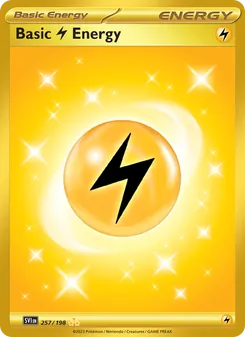 Basic Lightning Energy, card 257 from Scarlet & Violet