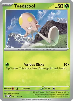 Toedscool, card 004 from Paldean Fates
