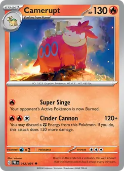 Camerupt, card 012 from Paldean Fates
