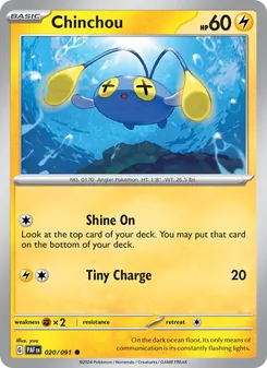 Chinchou, card 020 from Paldean Fates