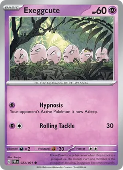 Exeggcute, card 023 from Paldean Fates