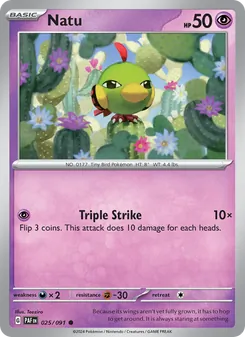 Natu, card 025 from Paldean Fates