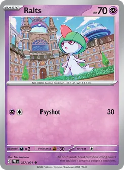 Ralts, card 027 from Paldean Fates