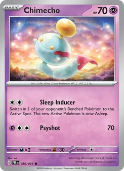 Chimecho, card 030 from Paldean Fates