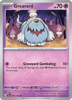 Greavard, card 042 from Paldean Fates