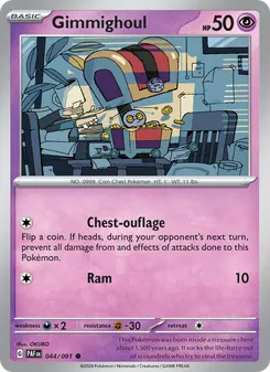 Gimmighoul, card 044 from Paldean Fates
