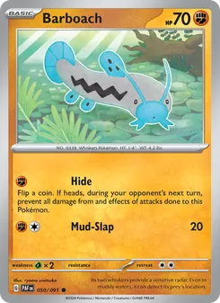 Barboach, card 050 from Paldean Fates