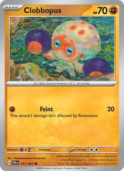 Clobbopus, card 051 from Paldean Fates