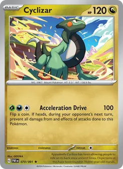 Cyclizar, card 070 from Paldean Fates
