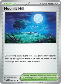 Moonlit Hill, card 081 from Paldean Fates