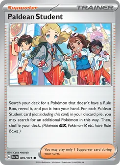 Paldean Student, card 085 from Paldean Fates