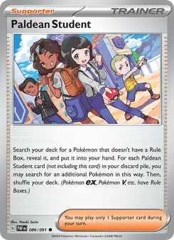 Paldean Student, card 086 from Paldean Fates