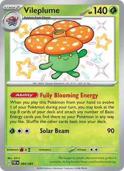 Vileplume, card 094 from Paldean Fates