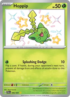 Hoppip, card 096 from Paldean Fates