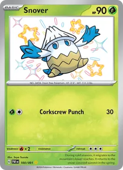 Snover, card 100 from Paldean Fates
