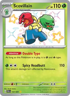 Scovillain, card 107 from Paldean Fates
