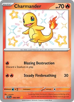 Charmander, card 109 from Paldean Fates
