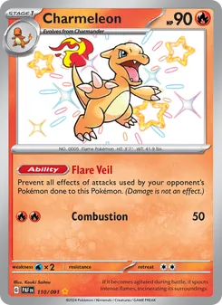 Charmeleon, card 110 from Paldean Fates