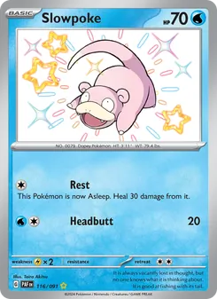 Slowpoke, card 116 from Paldean Fates