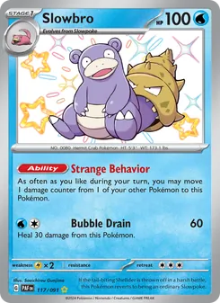 Slowbro, card 117 from Paldean Fates