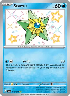 Staryu, card 118 from Paldean Fates