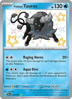 Paldean Tauros, card 120 from Paldean Fates
