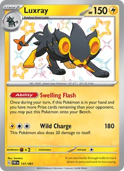 Luxray, card 137 from Paldean Fates
