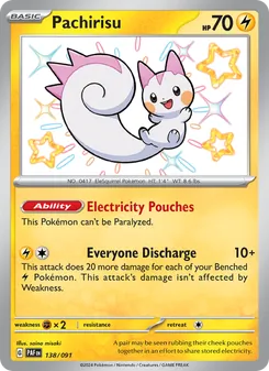 Pachirisu, card 138 from Paldean Fates