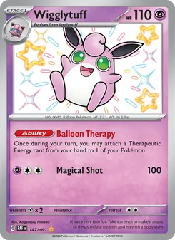 Wigglytuff, card 147 from Paldean Fates