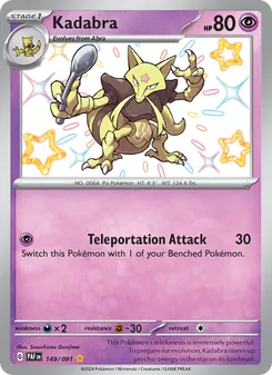 Kadabra, card 149 from Paldean Fates