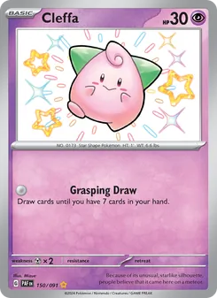 Cleffa, card 150 from Paldean Fates