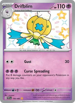 Drifblim, card 156 from Paldean Fates