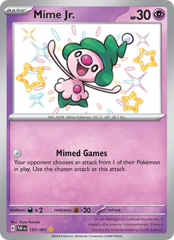 Mime Jr., card 157 from Paldean Fates