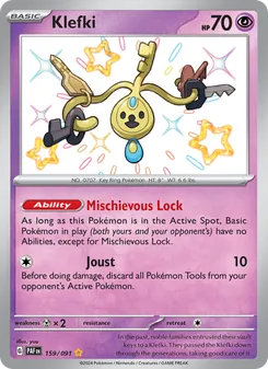 Klefki, card 159 from Paldean Fates