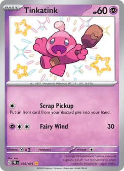 Tinkatink, card 165 from Paldean Fates