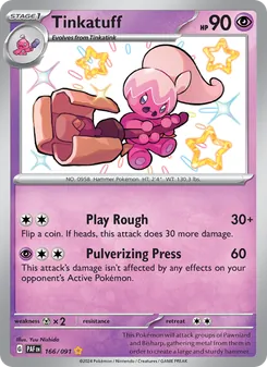 Tinkatuff, card 166 from Paldean Fates
