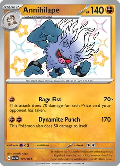 Annihilape, card 171 from Paldean Fates