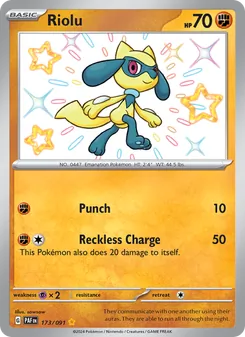 Riolu, card 173 from Paldean Fates