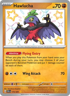 Hawlucha, card 175 from Paldean Fates