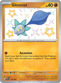 Glimmet, card 179 from Paldean Fates