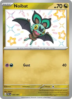 Noibat, card 194 from Paldean Fates