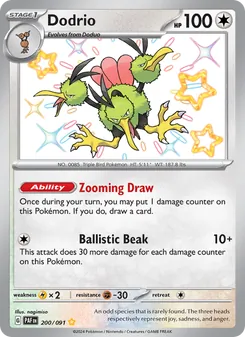 Dodrio, card 200 from Paldean Fates