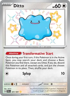Ditto, card 201 from Paldean Fates