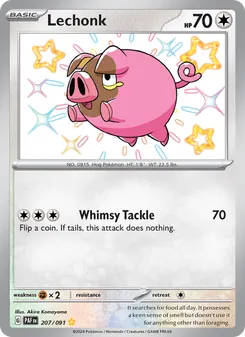 Lechonk, card 207 from Paldean Fates