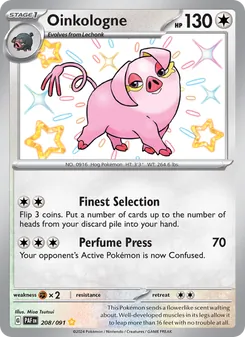 Oinkologne, card 208 from Paldean Fates