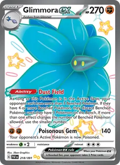 Glimmora ex, card 218 from Paldean Fates
