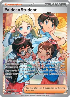 Paldean Student, card 230 from Paldean Fates