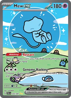 Mew ex, card 232 from Paldean Fates