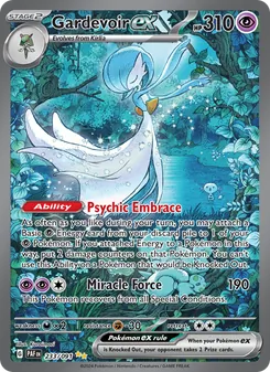 Gardevoir ex, card 233 from Paldean Fates